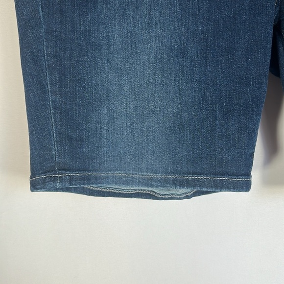 Torrid Sky High Skinny Bermuda Denim Dark Wash Shorts - Picture 3 of 11